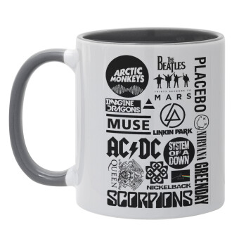 Best Rock Bands Collection, Mug colored grey, ceramic, 330ml