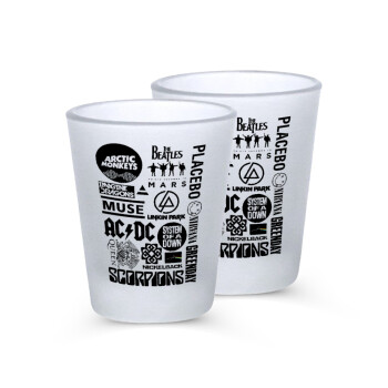 Best Rock Bands Collection, Σφηνοπότηρα γυάλινα 45ml του πάγου (2 τεμάχια)