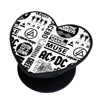 Best Rock Bands Collection, Phone Holders Stand  καρδιά Μαύρο Βάση Στήριξης Κινητού στο Χέρι