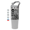 GREY color, 890ml (30oz) stainless Steel Tumbler with Handle