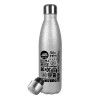 Metallic Glitter Silver Thermos Flask (Stainless steel), double-walled, 500ml