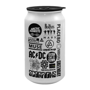 Best Rock Bands Collection, Κούπα ταξιδιού μεταλλική με καπάκι (tin-can) 500ml