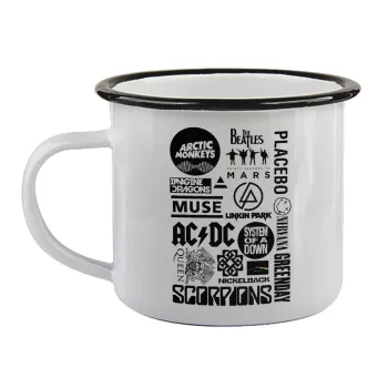 Best Rock Bands Collection, Κούπα εμαγιέ με μαύρο χείλος 360ml