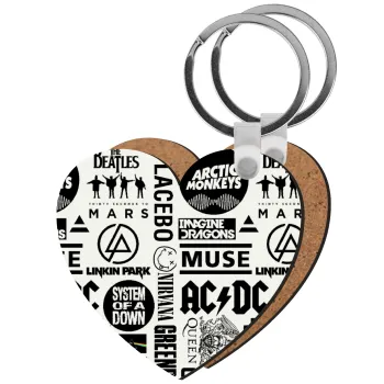 Best Rock Bands Collection, Μπρελόκ Ξύλινο καρδιά MDF