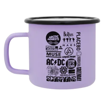 Best Rock Bands Collection, Κούπα Μεταλλική εμαγιέ ΜΑΤ Light Pastel Purple 360ml