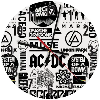 Best Rock Bands Collection, Ρολόι τοίχου ξύλινο (30cm)