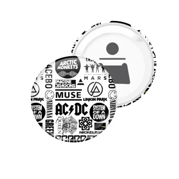 Best Rock Bands Collection, Μαγνητάκι και ανοιχτήρι μπύρας στρογγυλό διάστασης 5,9cm