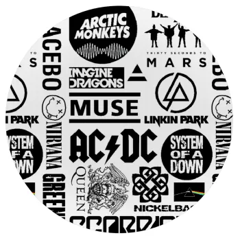 Best Rock Bands Collection, Mousepad Στρογγυλό 20cm