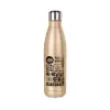 Glitter gold stainless steel thermos bottle, double-walled, 500ml
