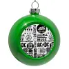 Στολίδι Χριστουγεννιάτικη μπάλα δένδρου Πράσινο 8cm