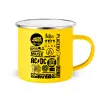 Yellow Enamel Metallic Cup 360ml