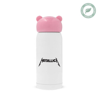 Metallica logo, Ροζ ανοξείδωτο παγούρι θερμό (Stainless steel), 320ml
