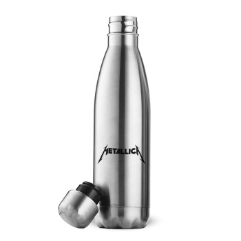 Metallica logo, Inox (Stainless steel) double-walled metal mug, 500ml