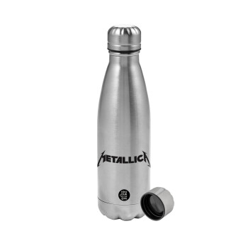 Metallica logo, Μεταλλικό παγούρι νερού, ανοξείδωτο ατσάλι, 750ml