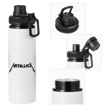Metallica logo, Μεταλλικό παγούρι νερού με καπάκι ασφαλείας, αλουμινίου 850ml