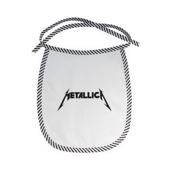 Metallica logo, Σαλιάρα μωρού αλέκιαστη με κορδόνι Μαύρη