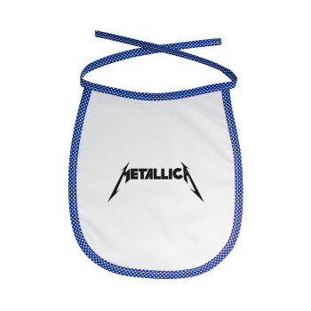 Metallica logo, Σαλιάρα μωρού αλέκιαστη με κορδόνι Μπλε