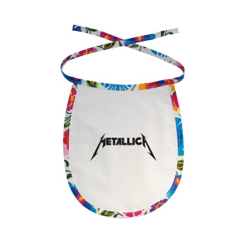 Metallica logo, Σαλιάρα μωρού αλέκιαστη με κορδόνι Χρωματιστή