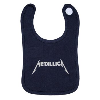 Metallica, Σαλιάρα με Σκρατς 100% Organic Cotton Μπλε (0-18 months)