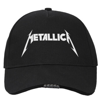 Metallica, Work & Activity LED Light Cap – Perfect for Night & Low Light Conditions (100% COTTON, ADULT, UNISEX)