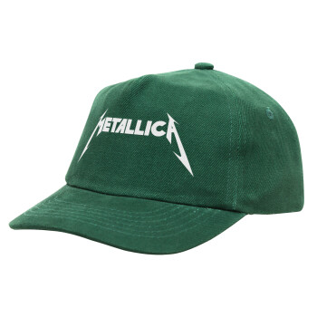 Metallica logo, Καπέλο παιδικό Baseball, 100% Βαμβακερό, Low profile, Πράσινο