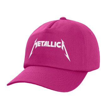 Metallica, Καπέλο παιδικό Baseball, 100% Βαμβακερό Twill, Φούξια (ΒΑΜΒΑΚΕΡΟ, ΠΑΙΔΙΚΟ, UNISEX, ONE SIZE)