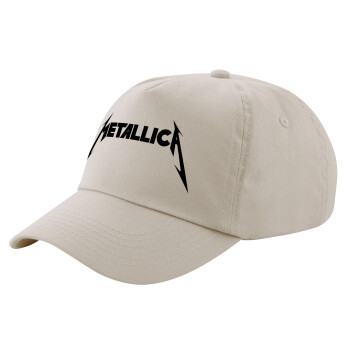 Metallica, Μπεζ (SAND) Πεντάφυλλο Καπέλο Ενηλίκων Βαμβακερό (UNISEX, ONE SIZE)