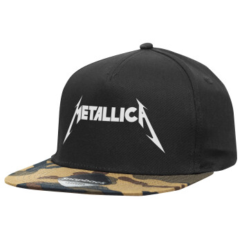 Metallica, Καπέλο Ενηλίκων Flat Snapback Μαύρο/Παραλλαγή, (100% ΒΑΜΒΑΚΕΡΟ TWILL, ΕΝΗΛΙΚΩΝ, UNISEX, ONE SIZE)