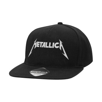 Metallica, Καπέλο Ενηλίκων Flat Snapback Μαύρο, (100% ΒΑΜΒΑΚΕΡΟ TWILL, ΕΝΗΛΙΚΩΝ, UNISEX, ONE SIZE)