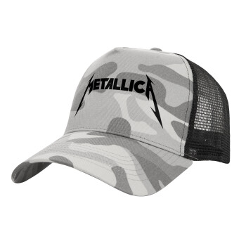 Metallica, Καπέλο Ενηλίκων Structured Trucker, με Δίχτυ, (παραλλαγή) Army Camo (100% ΒΑΜΒΑΚΕΡΟ, ΕΝΗΛΙΚΩΝ, UNISEX, ONE SIZE)