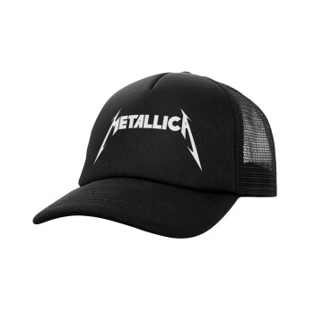 Metallica logo, Καπέλο Soft Trucker με Δίχτυ Μαύρο 
