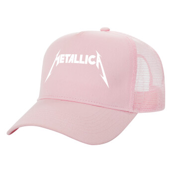 Metallica logo, Καπέλο Structured Trucker, ΡΟΖ