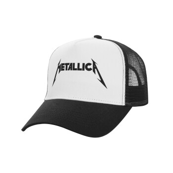 Metallica logo, Καπέλο Structured Trucker, ΛΕΥΚΟ/ΜΑΥΡΟ
