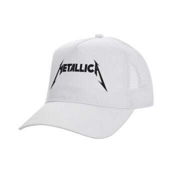 Metallica, Καπέλο Ενηλίκων Structured Trucker, με Δίχτυ, ΛΕΥΚΟ (100% ΒΑΜΒΑΚΕΡΟ, ΕΝΗΛΙΚΩΝ, UNISEX, ONE SIZE)