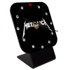 Metallica logo, Επιτραπέζιο ρολόι ξύλινο με δείκτες (10cm)