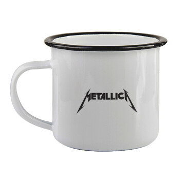 Metallica logo, Κούπα εμαγιέ με μαύρο χείλος 360ml