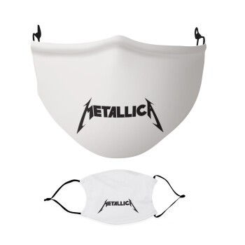 Metallica logo, Μάσκα υφασμάτινη Ενηλίκων πολλαπλών στρώσεων με υποδοχή φίλτρου