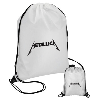 Metallica logo, Τσάντα πουγκί με μαύρα κορδόνια (1 τεμάχιο)