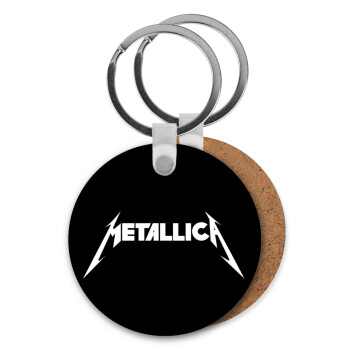 Metallica logo, Μπρελόκ Ξύλινο στρογγυλό MDF Φ5cm