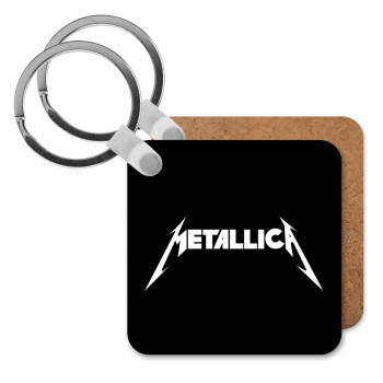 Metallica logo, Μπρελόκ Ξύλινο τετράγωνο MDF