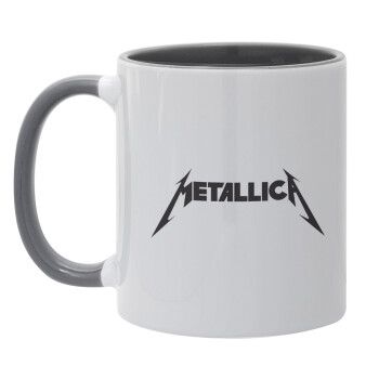Metallica, Κούπα χρωματιστή γκρι, κεραμική, 330ml