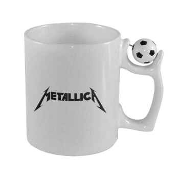 Metallica logo, Κούπα με μπάλα ποδασφαίρου , 330ml