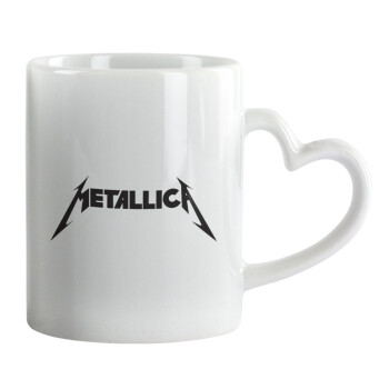 Metallica, Κούπα καρδιά χερούλι λευκή, κεραμική, 330ml
