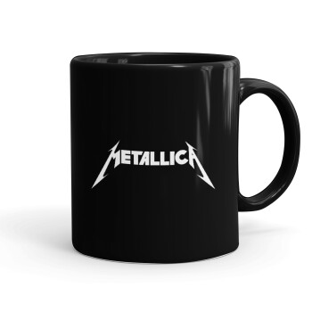 Metallica logo, Κούπα Μαύρη, κεραμική, 330ml