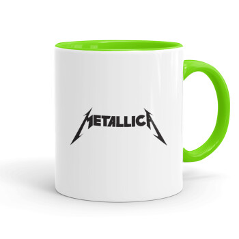 Metallica logo, Κούπα χρωματιστή βεραμάν, κεραμική, 330ml