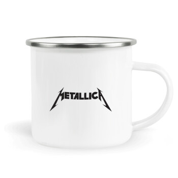 Metallica logo, Κούπα Μεταλλική εμαγιέ λευκη 360ml