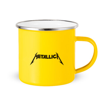 Metallica logo, Κούπα Μεταλλική εμαγιέ Κίτρινη 360ml