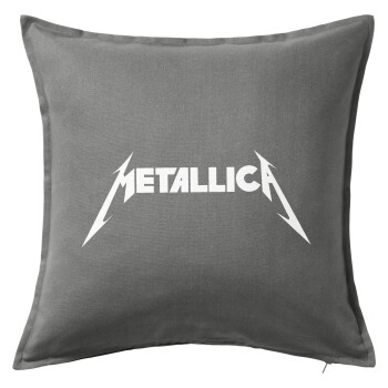 Metallica, Μαξιλάρι καναπέ Γκρι 100% βαμβάκι, περιέχεται το γέμισμα (50x50cm)