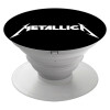 Metallica logo, Pop Socket Λευκό Βάση Στήριξης Κινητού στο Χέρι