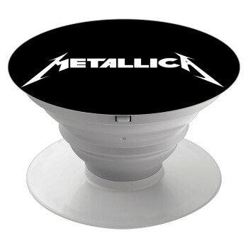 Metallica logo, Phone Holders Stand  White Hand-held Mobile Phone Holder